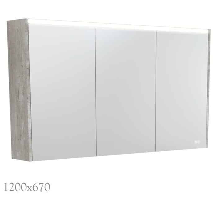 LED Mirror Cabinet, INDUSTRIAL Side Panels, 3 x Size Options - Image 6