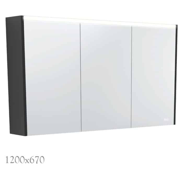 LED Mirror Cabinet, Satin Black Side Panels, 3 x Size Options. - Image 6
