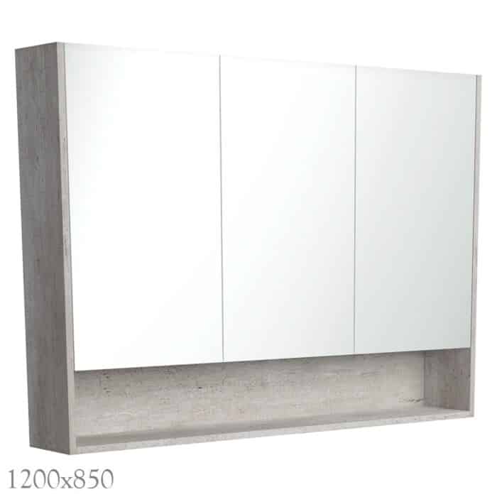 Mirror Cabinet With Display Shelf, INDUSTRIAL, 3 x Size Options. - Image 7