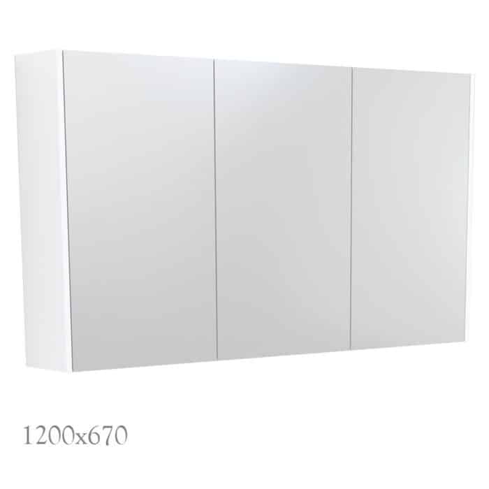 Mirror Cabinet with Gloss White Side Panels, 5 x Size Options. - Image 8