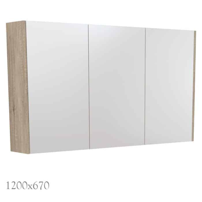 Mirror Cabinet with Scandi Oak Side Panels, 5 x Size Options. - Image 6