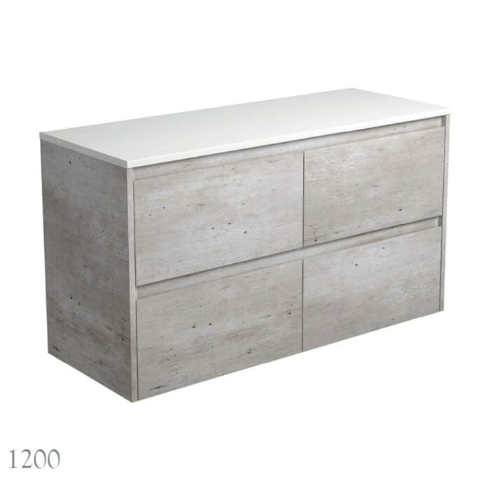 Fienza AMATO All Drawer INDUSTRIAL Cabinet Only Wall Hung 3 x Size Options - Image 6