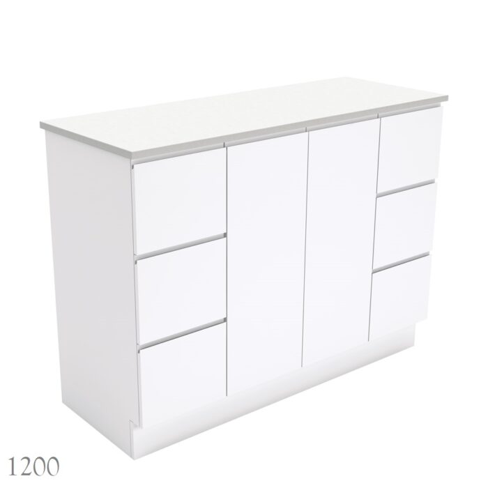 Fienza Fingerpull Gloss White Cab Only Floor Standing, 5 x Size Options - Image 10
