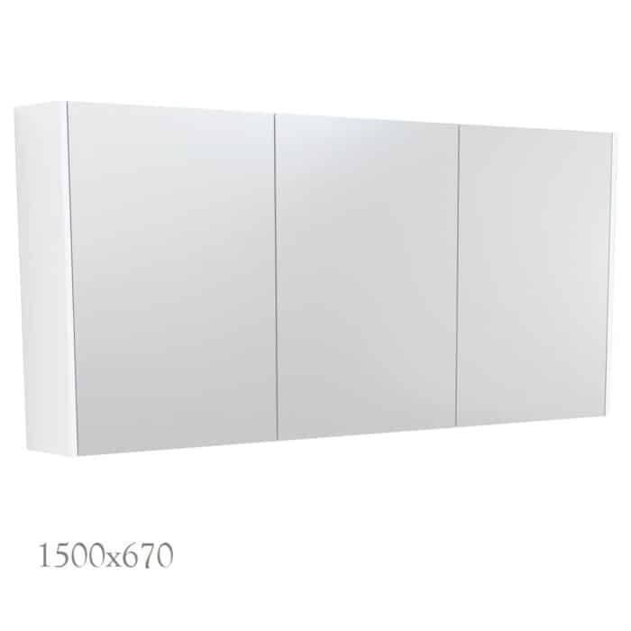Mirror Cabinet with Satin White Side Panels, 5 x Size Options. - Image 10