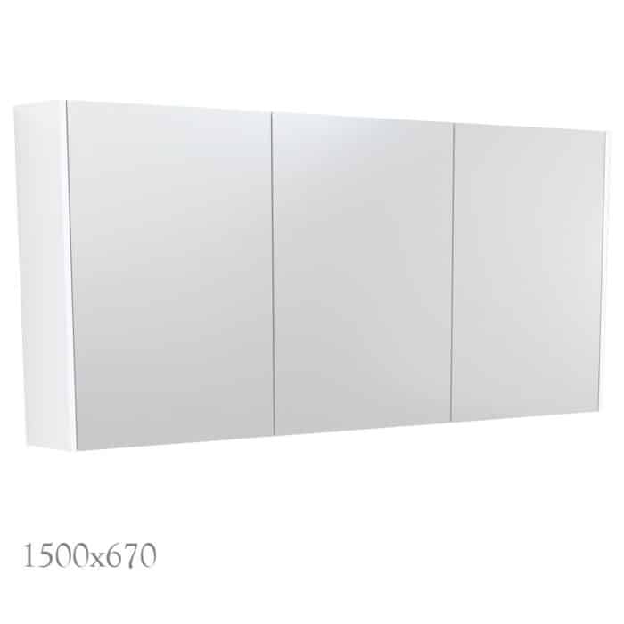 Mirror Cabinet with Gloss White Side Panels, 5 x Size Options. - Image 10