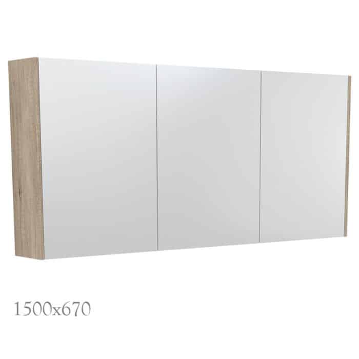 Mirror Cabinet with Scandi Oak Side Panels, 5 x Size Options. - Image 10
