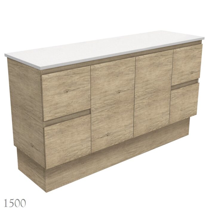 Fienza EDGE SCANDI OAK Cabinet Only Floor Standing, 5 x Size Options - Image 12