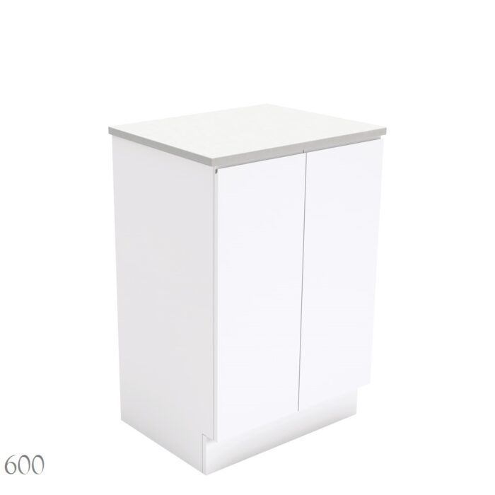 Fienza Fingerpull Gloss White Cab Only Floor Standing, 5 x Size Options - Image 2