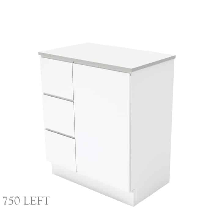 Fienza Fingerpull Gloss White Cab Only Floor Standing, 5 x Size Options - Image 4