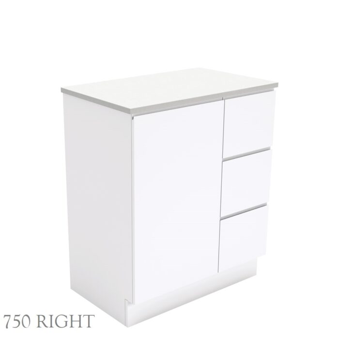 Fienza Fingerpull Gloss White Cab Only Floor Standing, 5 x Size Options - Image 5