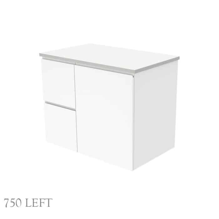 Fienza Fingerpull Gloss White Cab Only Wall Hung, 5 x Size Options - Image 4