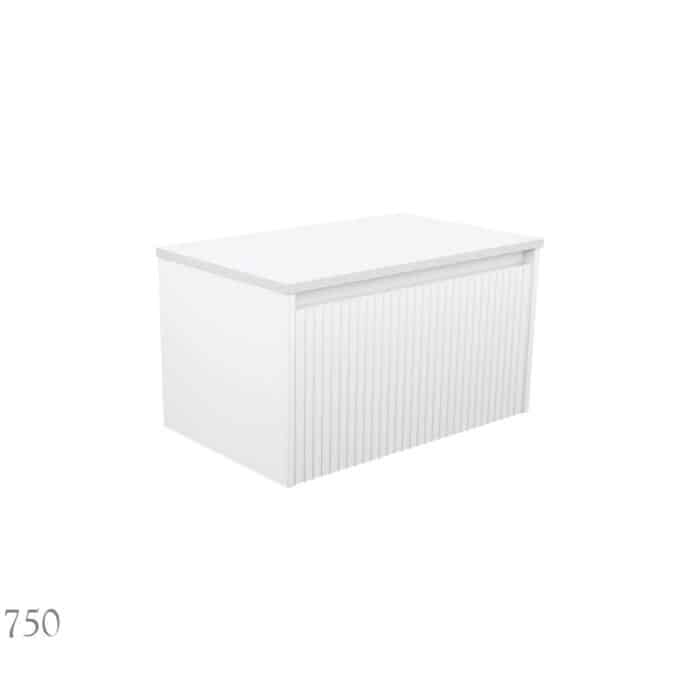 Fienza Alina Fluted Satin White Cabinet Only, 4 x Size Options - Image 3
