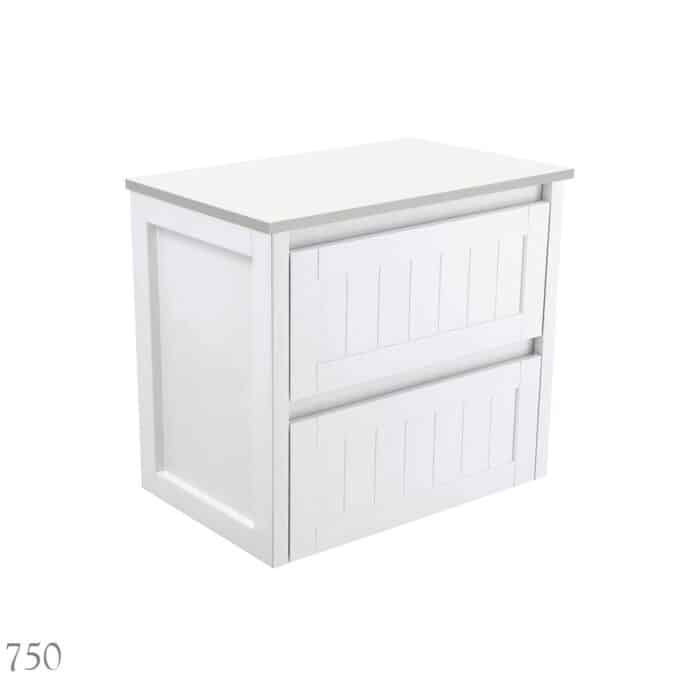 Fienza HAMPTON Cabinet Only Wall Hung Satin White, 3 X Size Options - Image 3