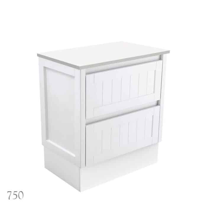 Fienza HAMPTON Cabinet Only Floor Standing Satin White. 3 Size Options - Image 3