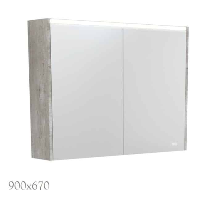 LED Mirror Cabinet, INDUSTRIAL Side Panels, 3 x Size Options - Image 4