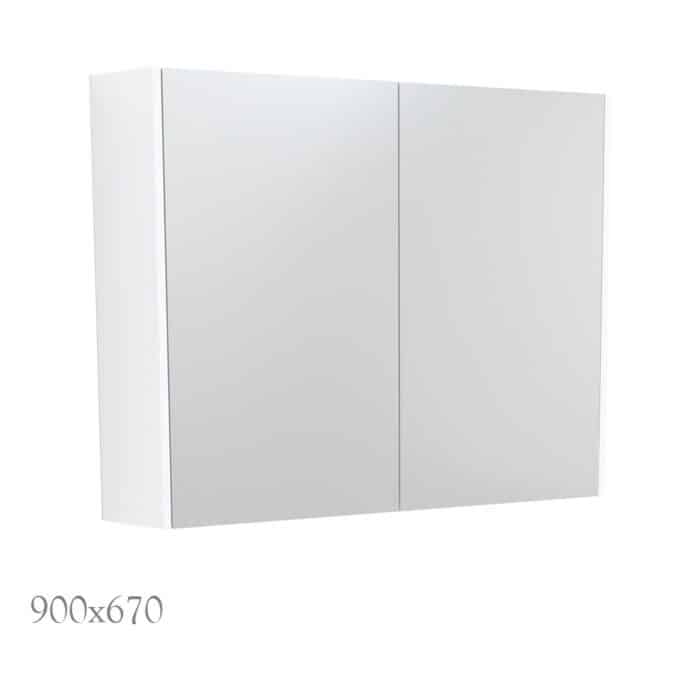 Mirror Cabinet with Gloss White Side Panels, 5 x Size Options. - Image 6