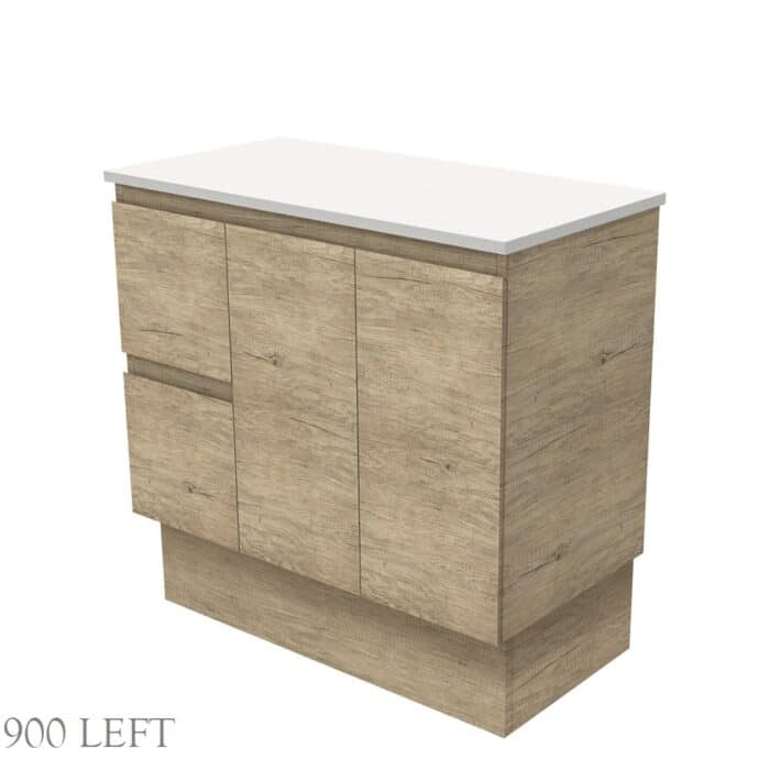 Fienza EDGE SCANDI OAK Cabinet Only Floor Standing, 5 x Size Options - Image 7