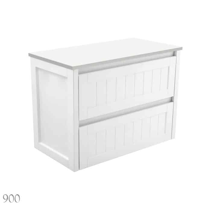 Fienza HAMPTON Cabinet Only Wall Hung Satin White, 3 X Size Options - Image 5