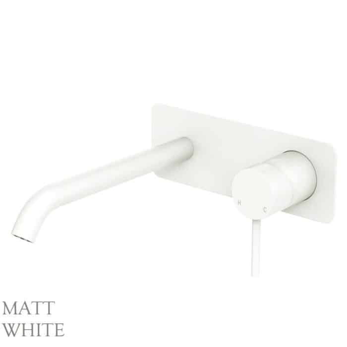 Kaya Basin-Bath Wall Mixer Set, Rectangular Plate, 200mm Outlet, 6 x Colour Options - Image 4