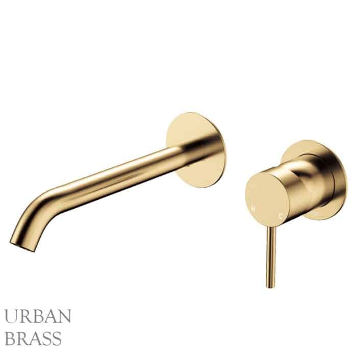 Kaya Basin/Bath Wall Mixer Set, Round Plates, 200mm Outlet. 6 x Colour Options. - Image 8