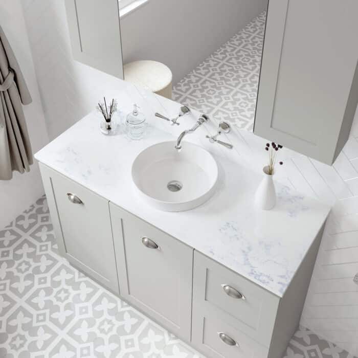 Fienza Top Bianco Marble Slab Top Only, 6 x Size Options - Image 5
