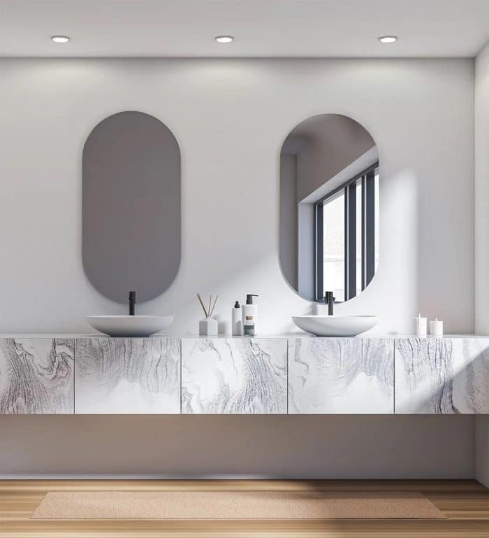 Como Oval Mirror 1150x600 Unframed polished edge - Image 2