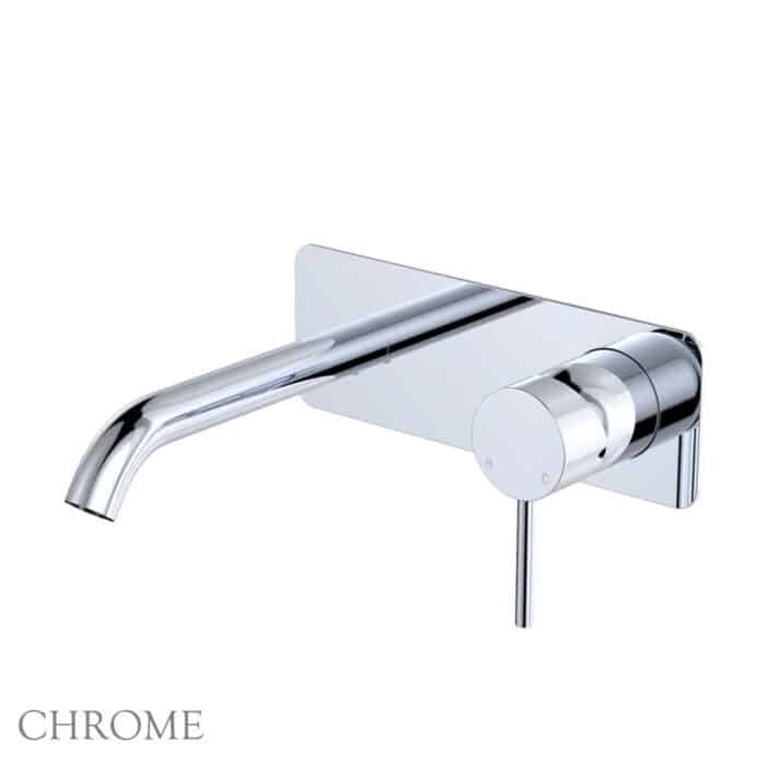 Kaya Basin-Bath Wall Mixer, Soft Square Plate, 160mm outlet. 6 x Colour Options - Image 3