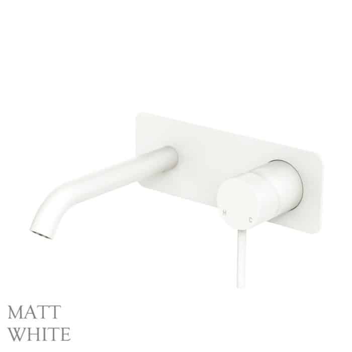 Kaya Basin-Bath Wall Mixer, Soft Square Plate, 160mm outlet. 6 x Colour Options - Image 4