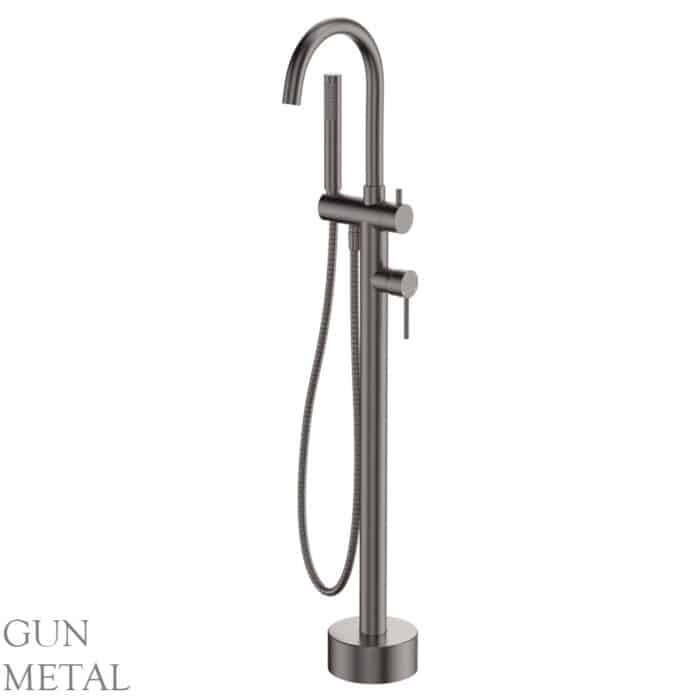 Kaya Floor Mounted Bath Mixer With Hand Shower, 5 x Colour Options - Image 6
