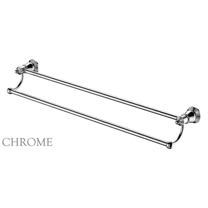 LILLIAN Double Towel Rail 800mm, 4 x Colour Options. - Image 3