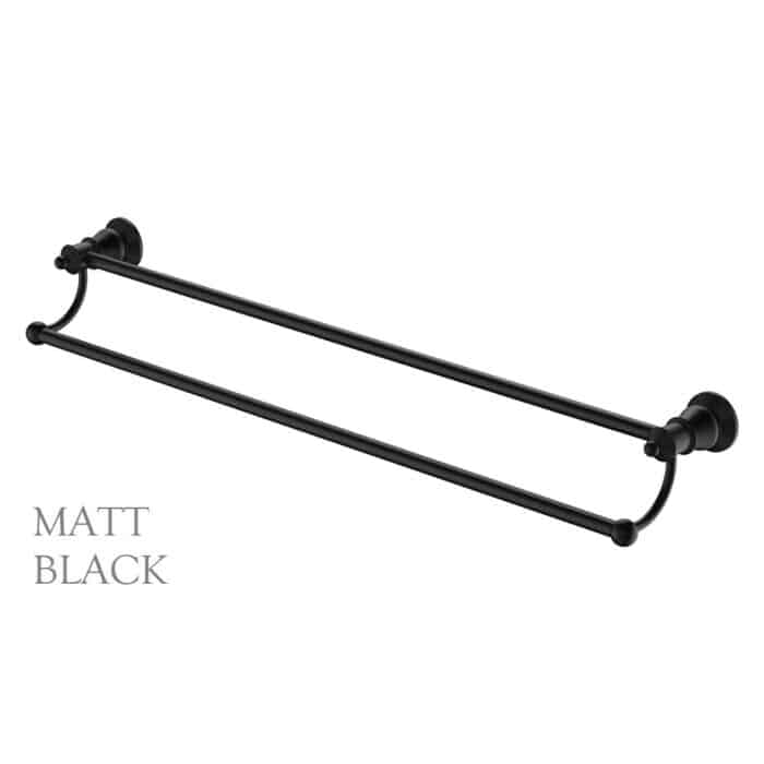 LILLIAN Double Towel Rail 800mm, 4 x Colour Options. - Image 5