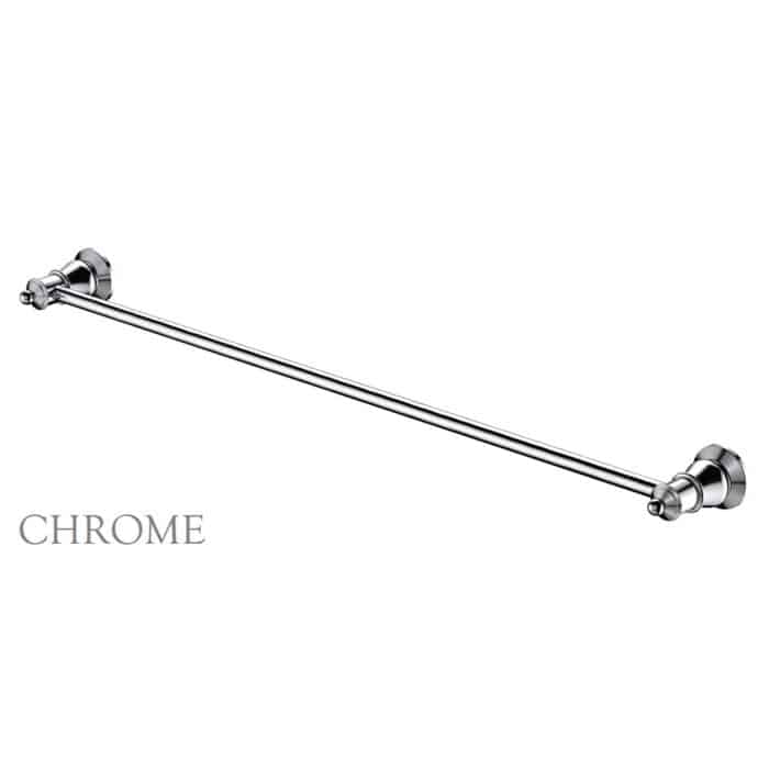 LILLIAN Single Towel Rail 800mm, 4 x Colour Options - Image 3