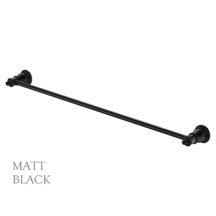 LILLIAN Single Towel Rail 800mm, 4 x Colour Options - Image 5