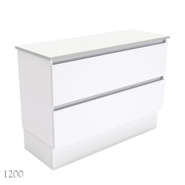 Fienza Quest, All Drawer, Gloss White, Kickboard, Cabinet Only . 3 x Size Options - Image 6
