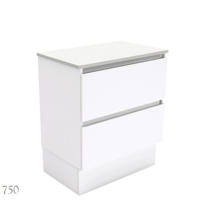 Fienza Quest, All Drawer, Gloss White, Kickboard, Cabinet Only . 3 x Size Options - Image 2