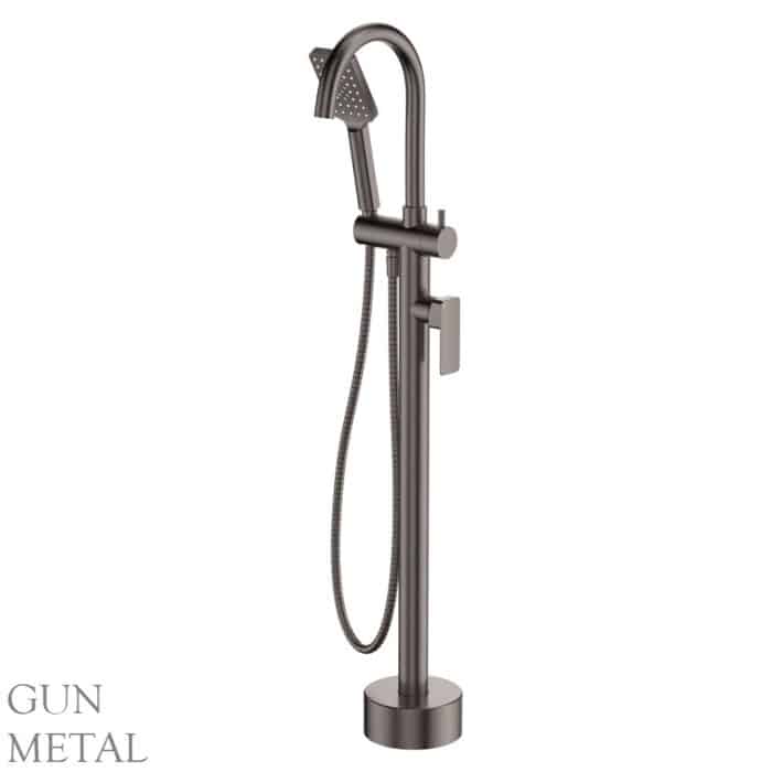 Tono Floor Mounted Bath Mixer With Hand Shower, 5 x Colour Options - Image 5