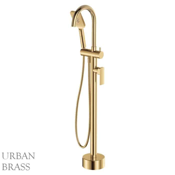 Tono Floor Mounted Bath Mixer With Hand Shower, 5 x Colour Options - Image 7