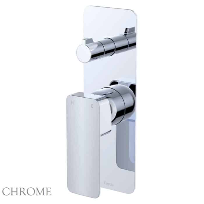 Tono Wall Diverter Mixer, Rectangular Plate, 5 x Colour Options - Image 3