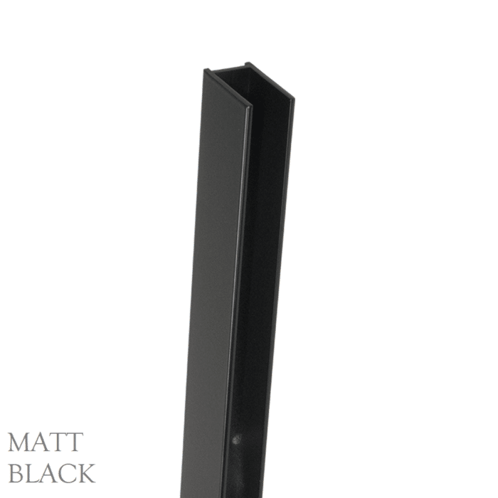 10mm Pure View Glass Panel Channel Mount Wall, 7 x Colour Options - Image 4