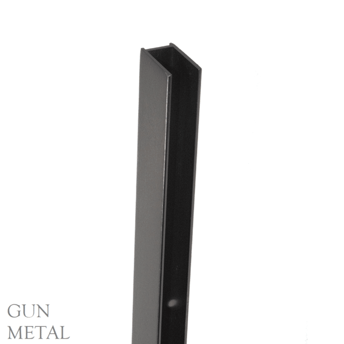 10mm Pure View Glass Panel Channel Mount Wall, 7 x Colour Options - Image 9