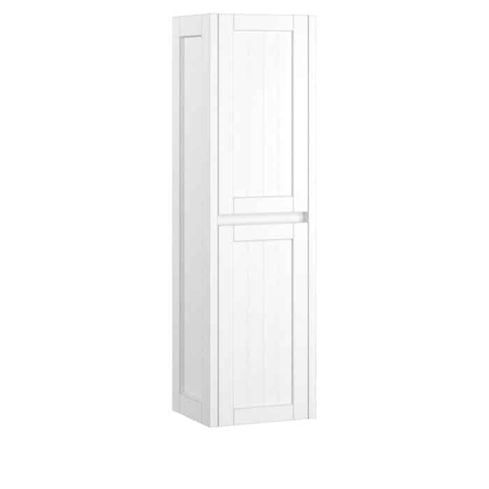 Fienza HAMPTON Tall Boy 2 Door Satin White Wall Hung