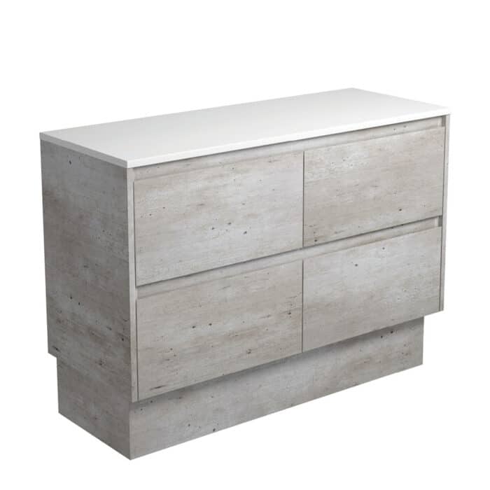 Fienza AMATO All Drawer INDUSTRIAL Cabinet Only Floor Standing 3 x Size Options