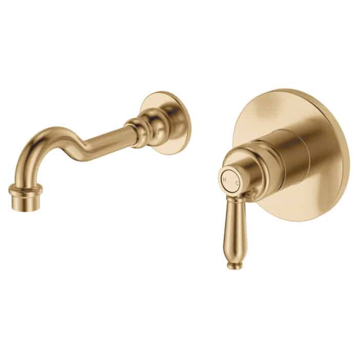 Eleanor Wall mixer Basin/Bath Set, 215mm Outlet, 4 x Colour Options.