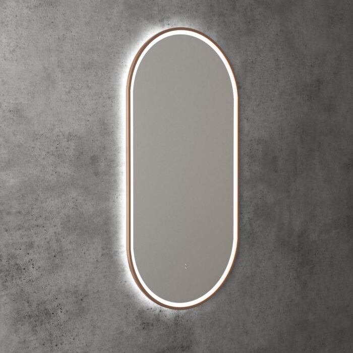 LED Beau Monde FRAMED Mirror, 453x903x36mm, 6 x Colour Options