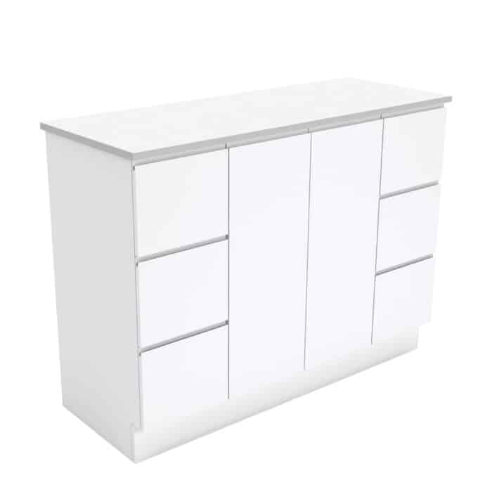 Fienza Fingerpull Gloss White Cab Only Floor Standing, 5 x Size Options