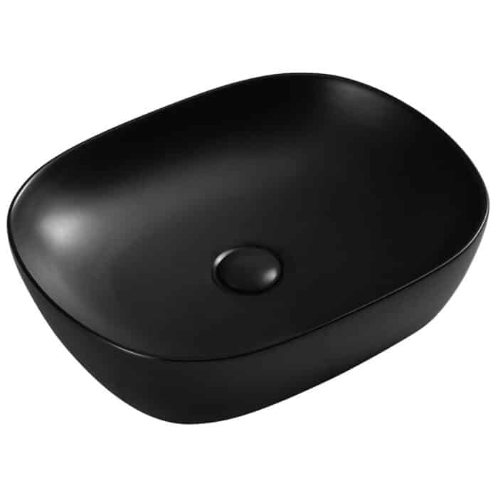 Fienza KOKO Matt Black 465 Above Counter Basin 465 x 375 x 115