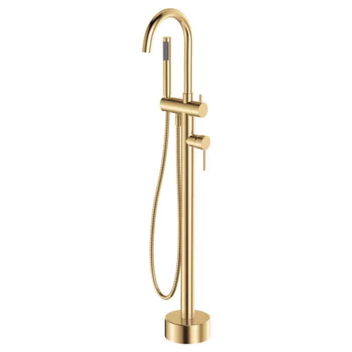 Kaya Floor Mounted Bath Mixer With Hand Shower, 5 x Colour Options