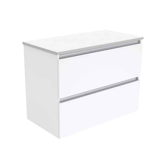 Fienza Quest, All Drawer, Gloss White, Wall Hung, Cabinet Only, 3 x size Options