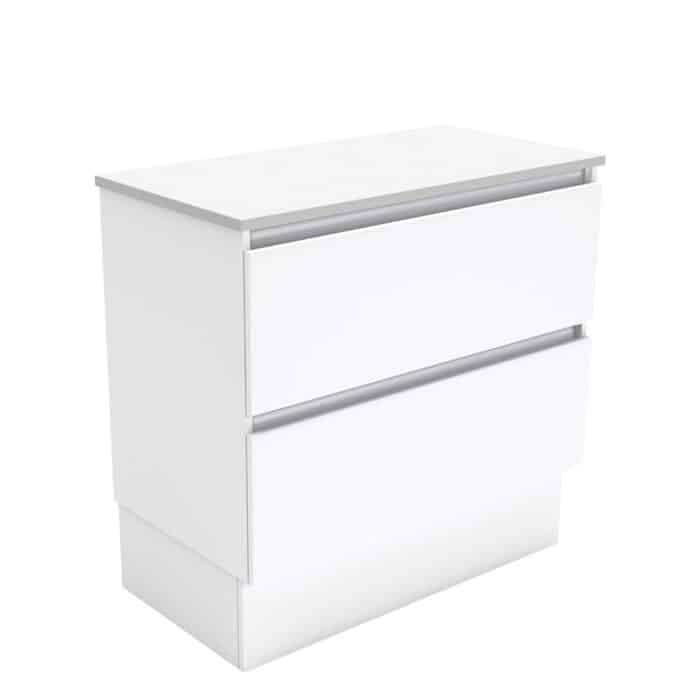 Fienza Quest, All Drawer, Gloss White, Kickboard, Cabinet Only . 3 x Size Options