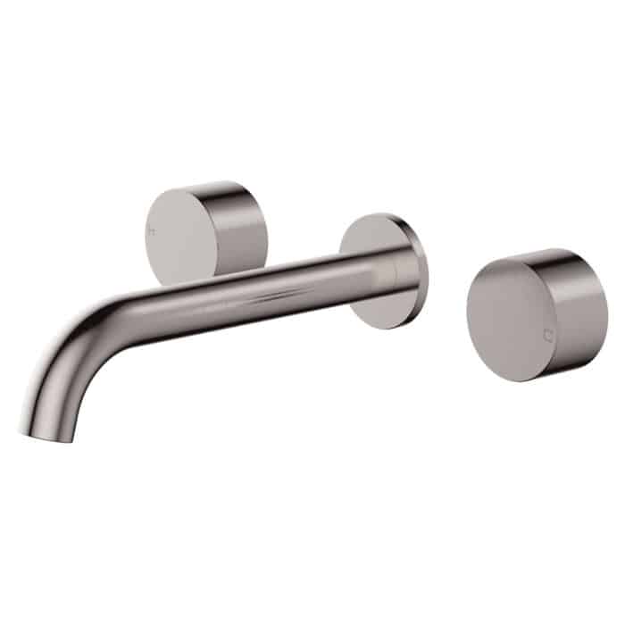 KAYA Wall Basin/Bath Tap Set Brushed Nickel